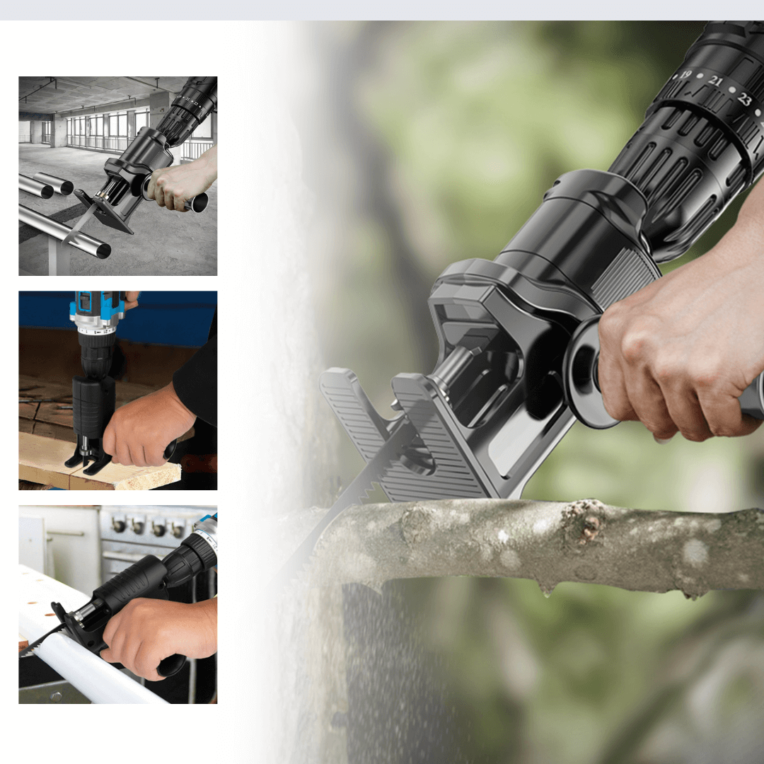 Drill Adapter for Recipro Saw Conversion – Versatile and Durable, Compatible with Most Electric Saws-3