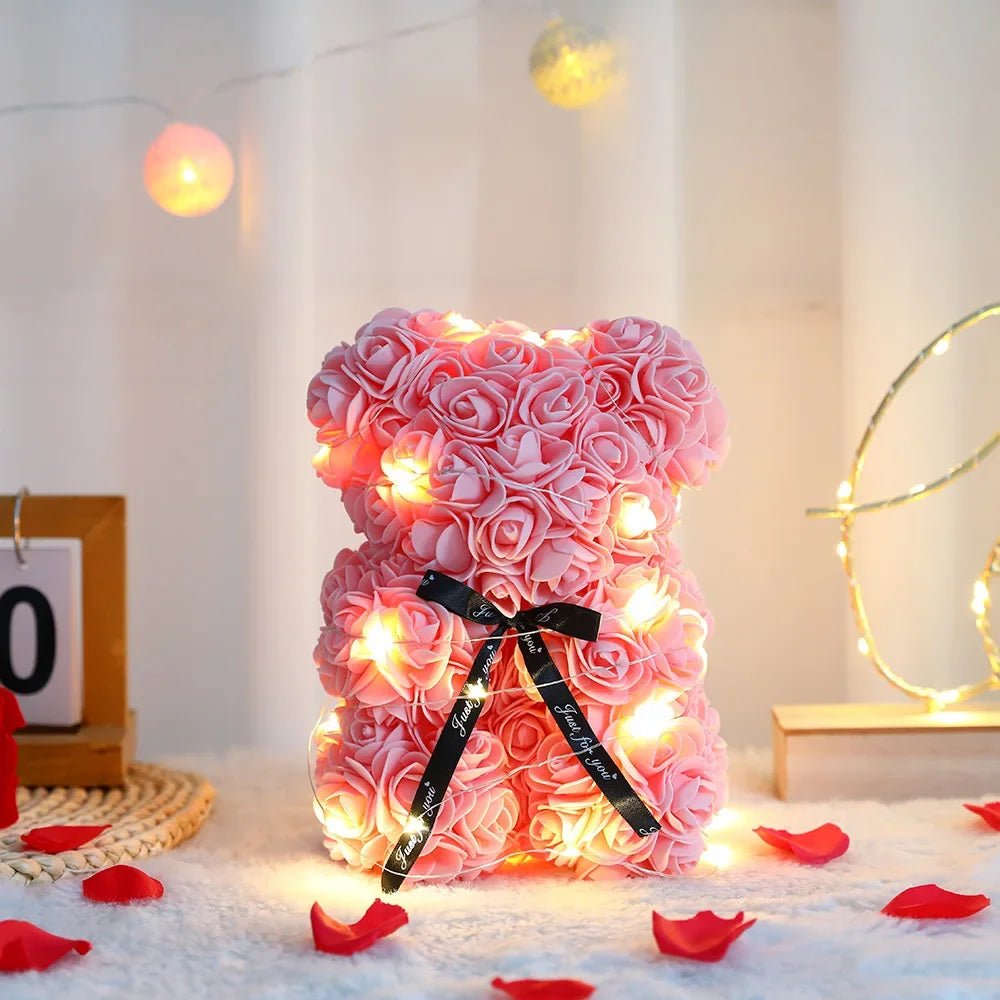 ROSABELLA – Romantic Eternal Rose Teddy Bear as a gift set for special occasions 10