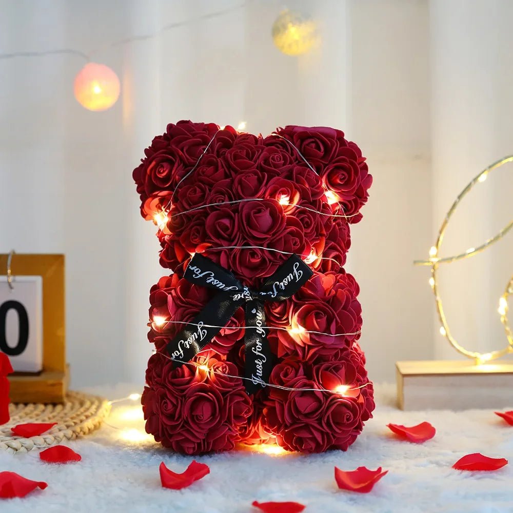 ROSABELLA – Romantic Eternal Rose Teddy Bear as a gift set for special occasions 7