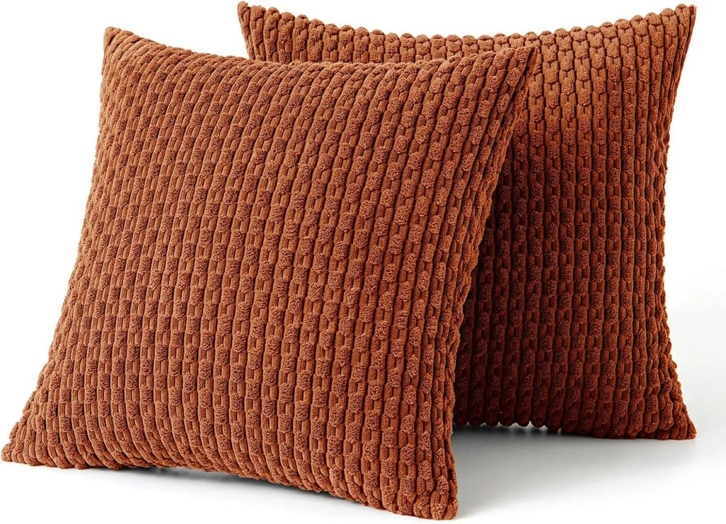 Boho Stripe Corduroy Throw Pillow - Soft Luxury Fabric for Cozy Home Decor 5