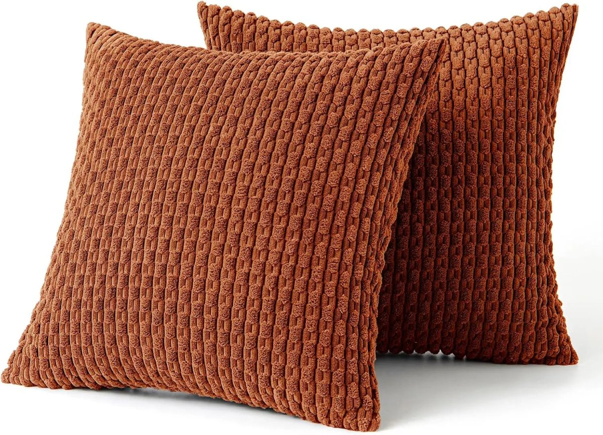 Boho Stripe Corduroy Throw Pillow - Soft Luxury Fabric for Cozy Home Decor 5