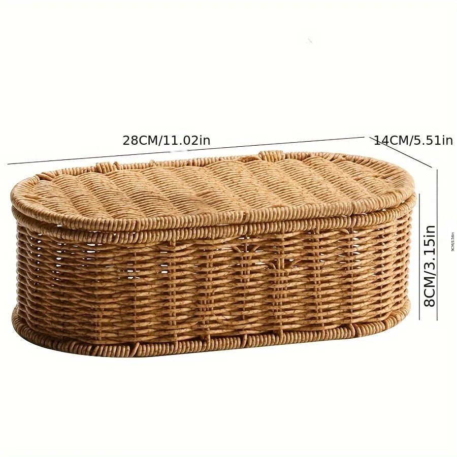 BOHOVINE – Bohemian Imitation Rattan Storage Basket for Elegant Organization