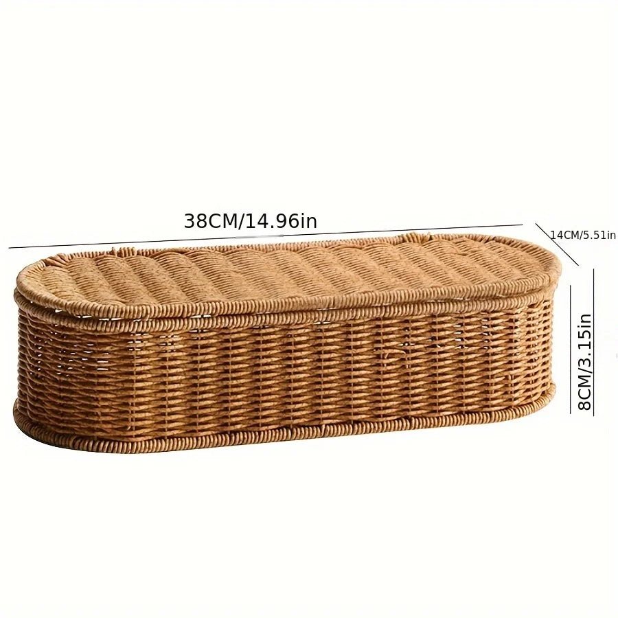 BOHOVINE – Bohemian Imitation Rattan Storage Basket for Elegant Organization