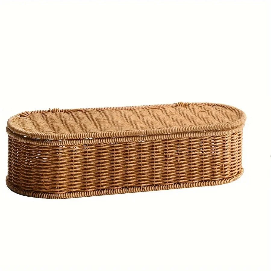 BOHOVINE – Bohemian Imitation Rattan Storage Basket for Elegant Organization
