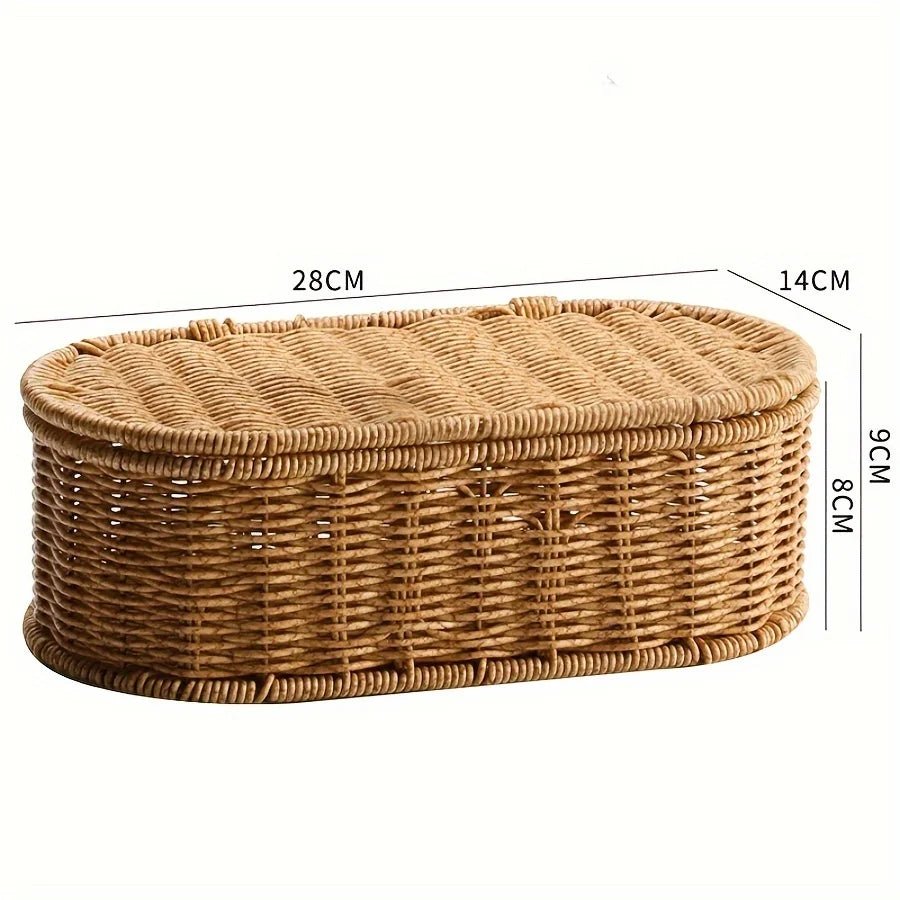 BOHOVINE – Bohemian Imitation Rattan Storage Basket for Elegant Organization