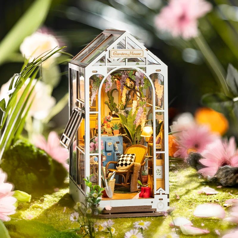 Garden House DIY Miniature House Kit - Complete Craft Experience with Mini Furniture & Jewels 6