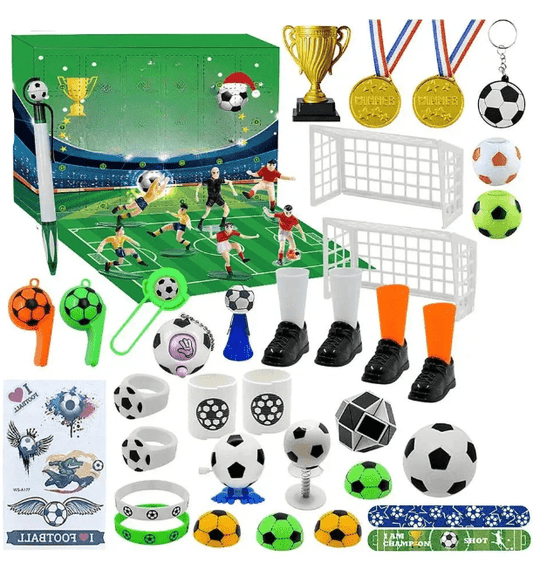 BoxCalendar - Calendario dell'Avvento per bambini con uno stadio di calcio da costruire da soli