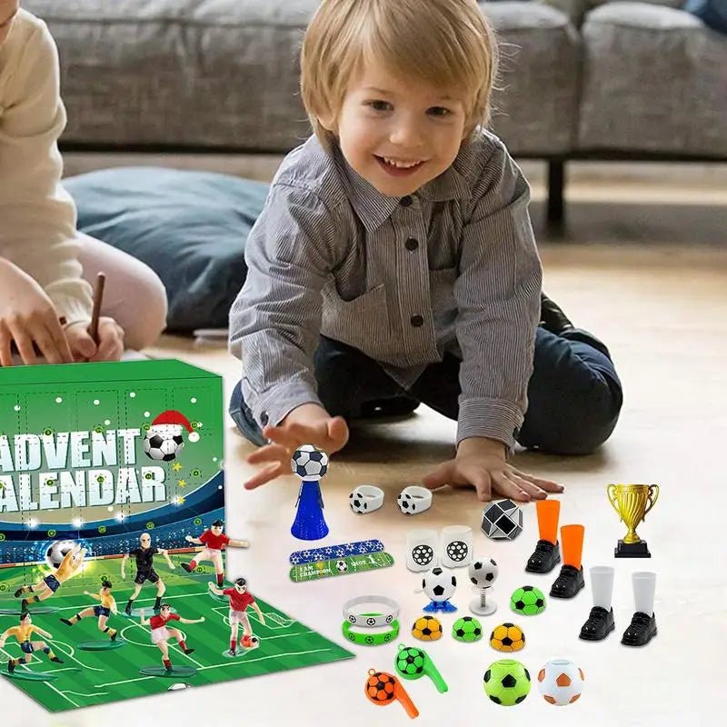 BoxCalendar - Calendario dell'Avvento per bambini con uno stadio di calcio da costruire da soli
