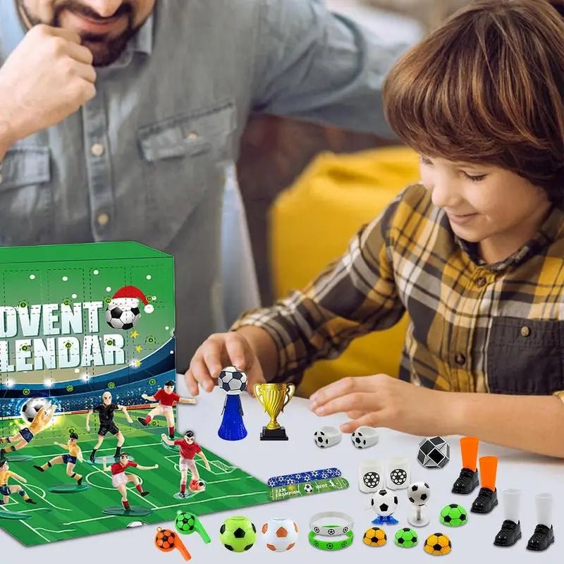 BoxCalendar - Calendario dell'Avvento per bambini con uno stadio di calcio da costruire da soli