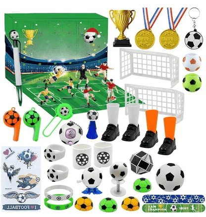 BoxCalendar - Adventskalender voor kinderen met een voetbalstadion om zelf te bouwen