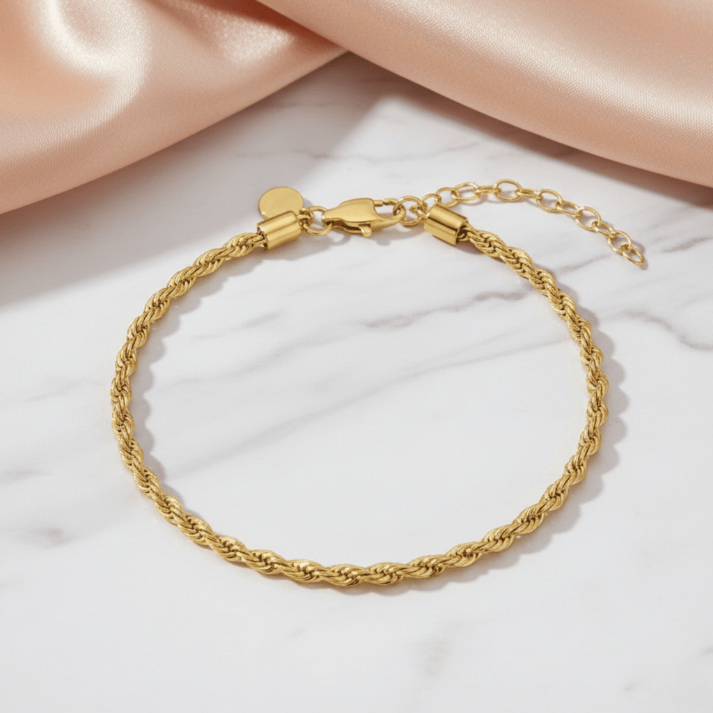 Braided Rope Gold Bracelet
