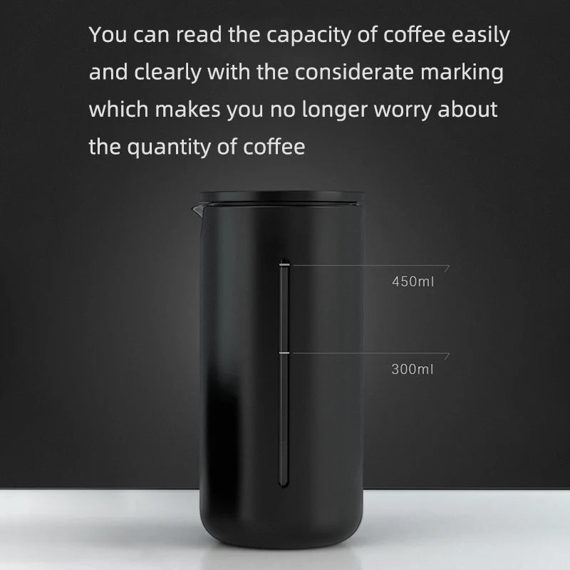 BREWTRAIL – Lightweight 450ml French Press Coffee Maker with Stainless Steel Filter 5