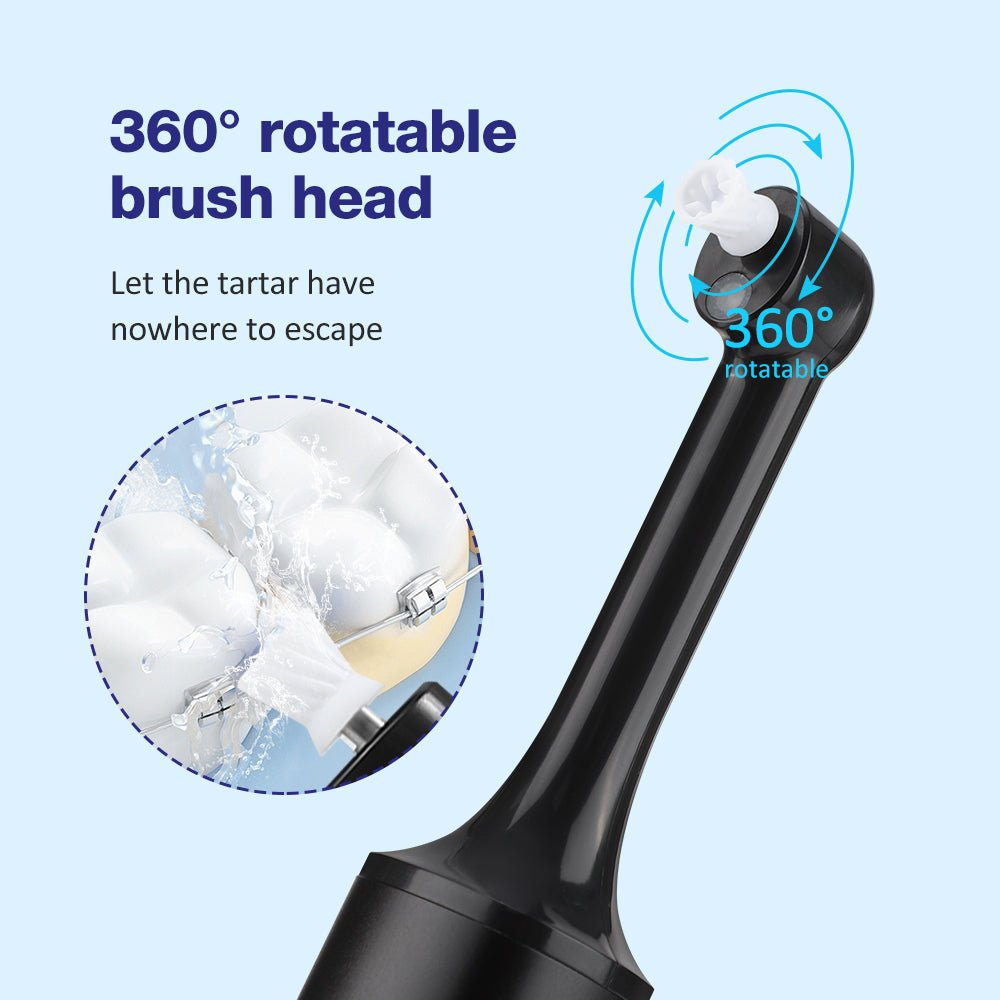BrightDent Pro - Pulitore dentale wireless 5 in 1 per un sorriso radioso