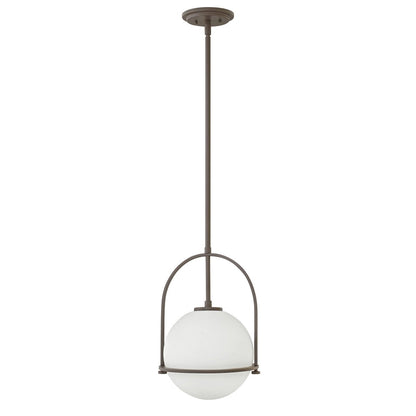 Somerset Pendant Light Fixture - Etched Opal Shade with Adjustable Downrods 10