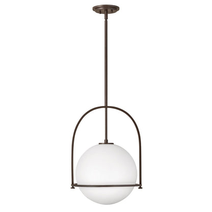 Somerset Pendant Light Fixture - Etched Opal Shade with Adjustable Downrods 3