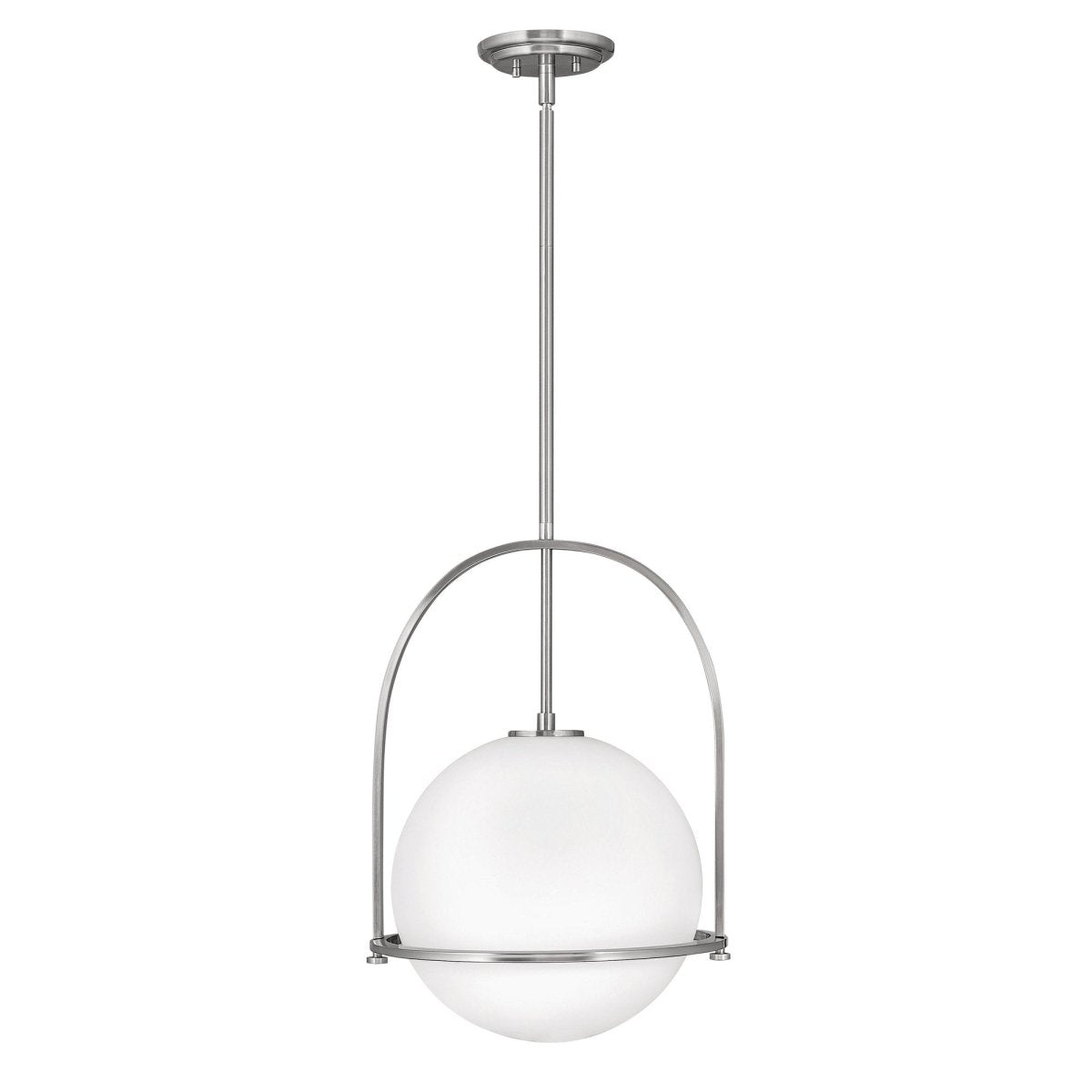 Somerset Pendant Light Fixture - Etched Opal Shade with Adjustable Downrods 8
