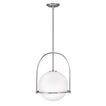 Somerset Pendant Light Fixture - Etched Opal Shade with Adjustable Downrods 8