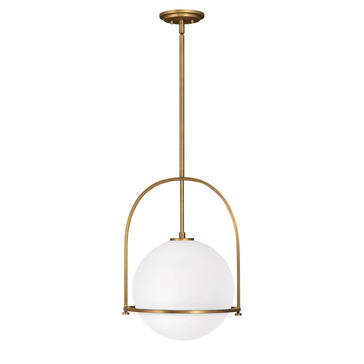 Somerset Pendant Light Fixture - Etched Opal Shade with Adjustable Downrods 9