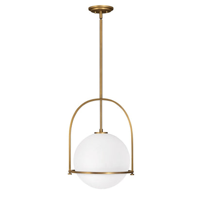 Somerset Pendant Light Fixture - Etched Opal Shade with Adjustable Downrods 9