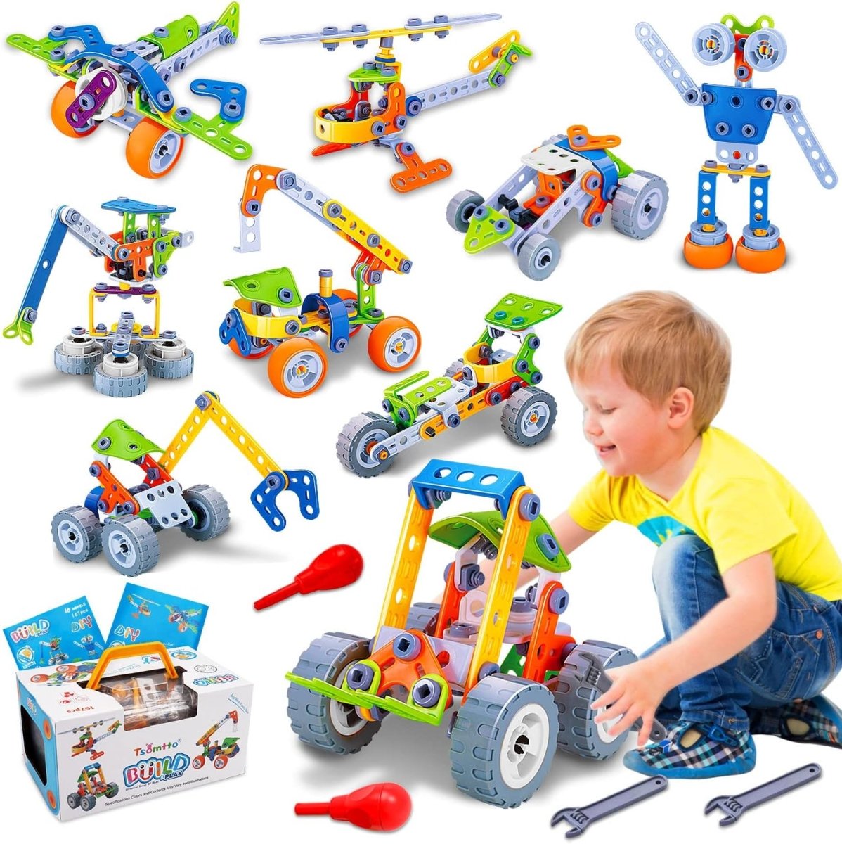 Buildbuddy Construction Set - Bunte Bauklötze für Kinder - Förderung von Kreativität und Motorik