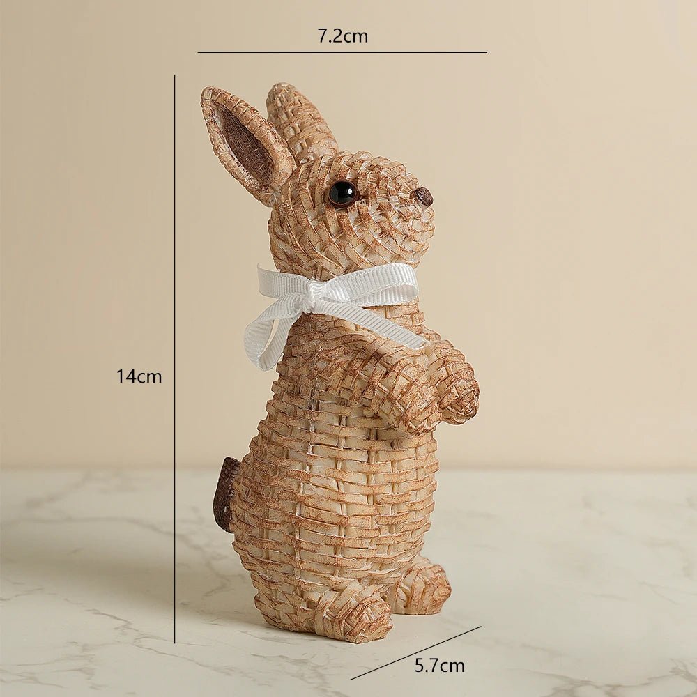 Whimsical Resin Rabbit Ornament - 10-Inch Garden Decor for Easter Celebrations 8