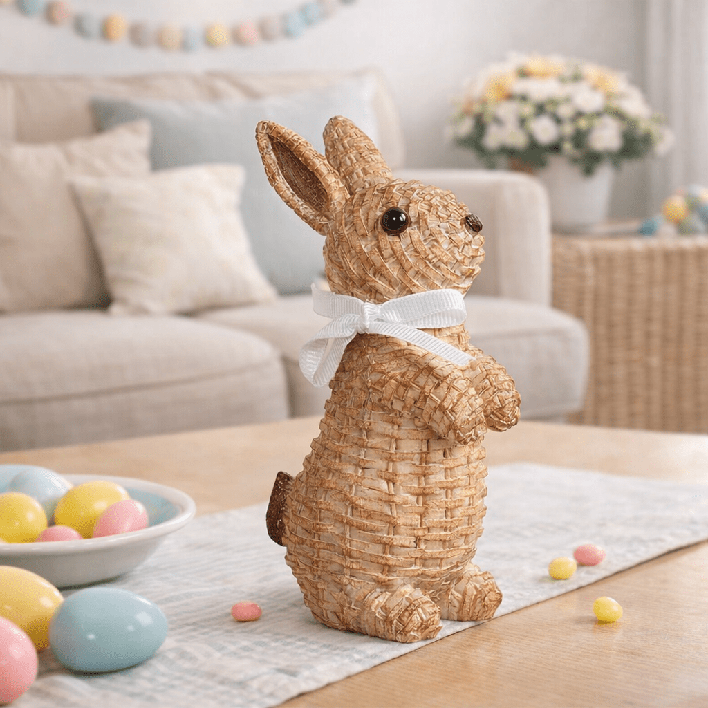BUNNORA – Whimsical Resin Rabbit Ornament for Garden & Easter Decor