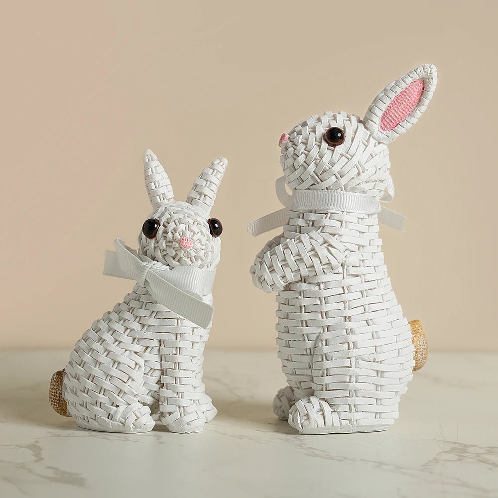 Whimsical Resin Rabbit Ornament - 10-Inch Garden Decor for Easter Celebrations 4