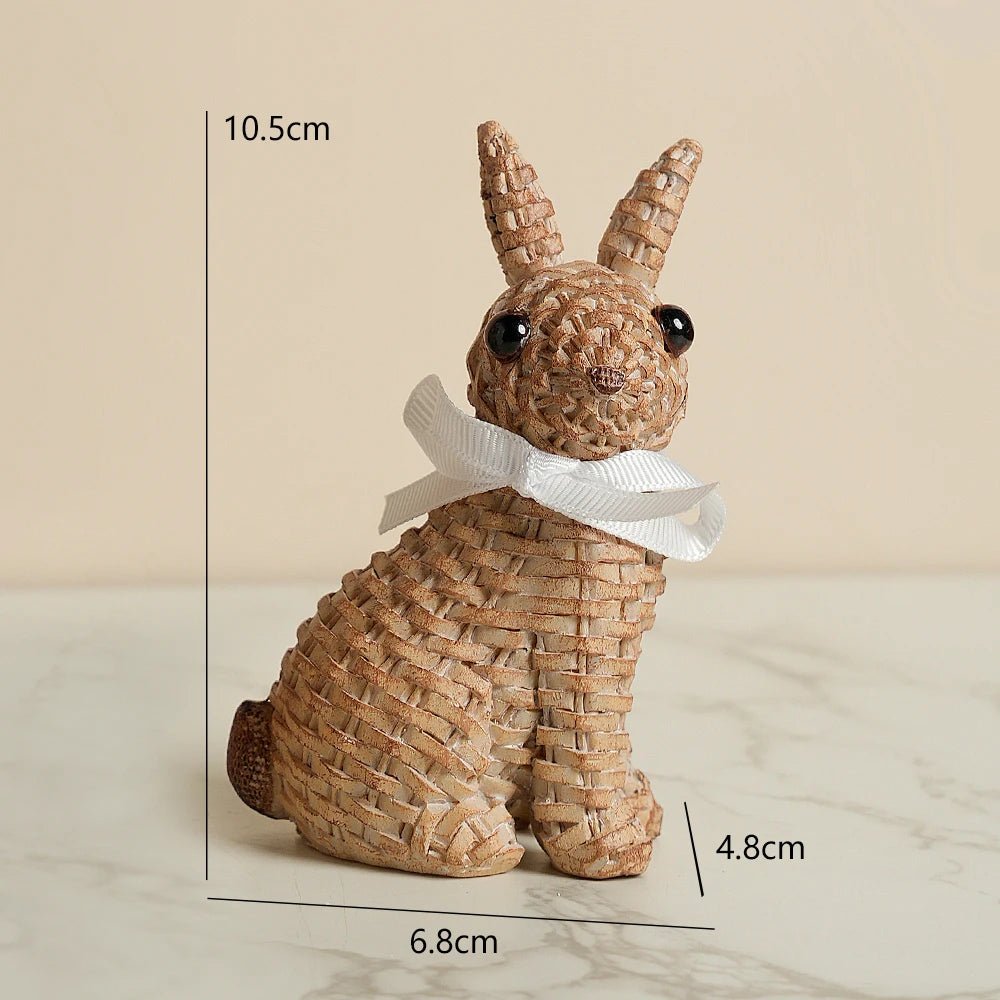 Whimsical Resin Rabbit Ornament - 10-Inch Garden Decor for Easter Celebrations 6