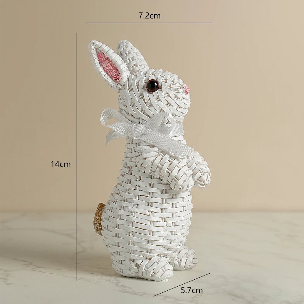Whimsical Resin Rabbit Ornament - 10-Inch Garden Decor for Easter Celebrations 9
