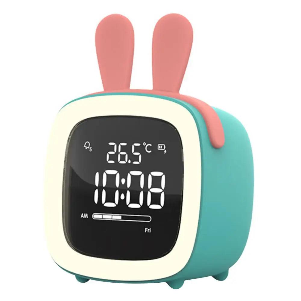 Rabbit Ear LED Night Light Alarm Clock with Digital Display & Timer 11