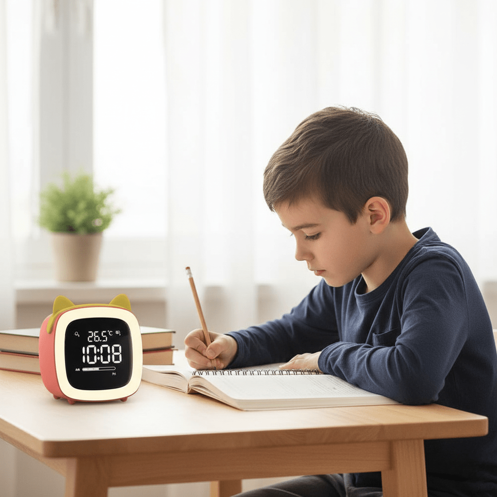 BunnyGlow LED Alarm Clock – Night Light with Digital Display & Timer