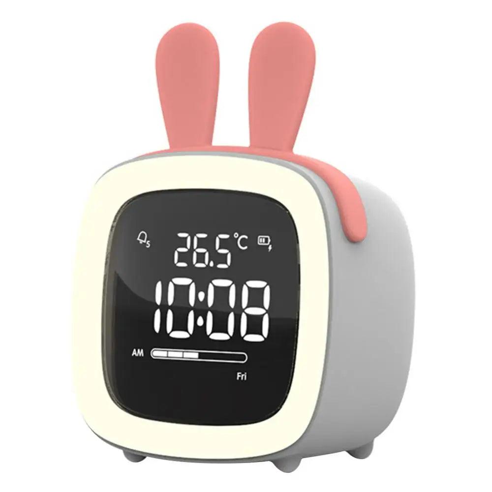 Rabbit Ear LED Night Light Alarm Clock with Digital Display & Timer 9