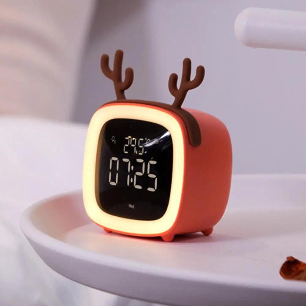 Rabbit Ear LED Night Light Alarm Clock with Digital Display & Timer 2