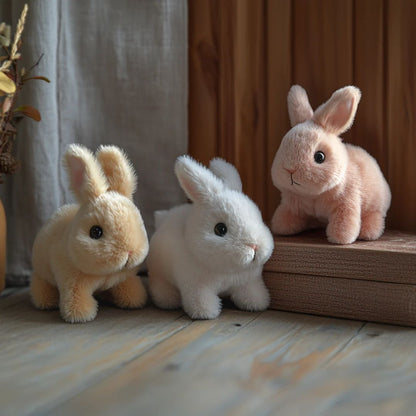 Cuddly Bunny Plush Toy - Interactive Soft Stuffed Animal with Realistic Movements 3