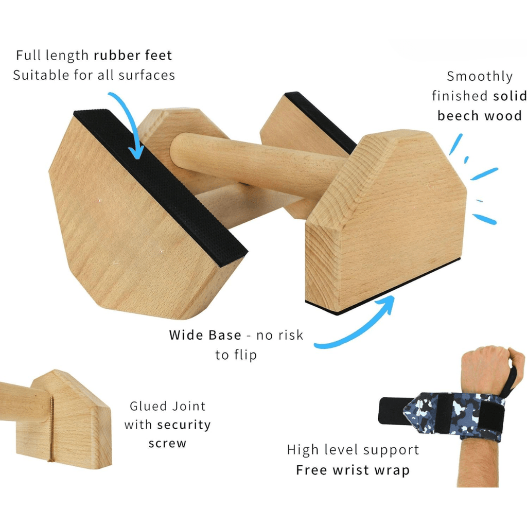  Calisthenics Power Bars - Robust Wood Support Hits for Safe Training-4