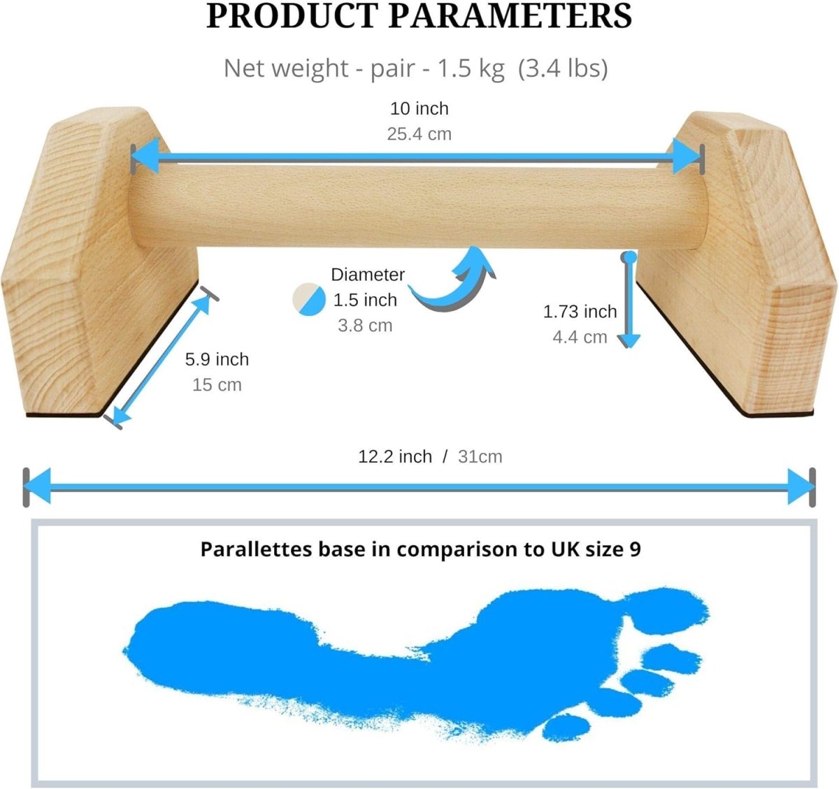  Calisthenics Power Bars - Robust Wood Support Hits for Safe Training-5