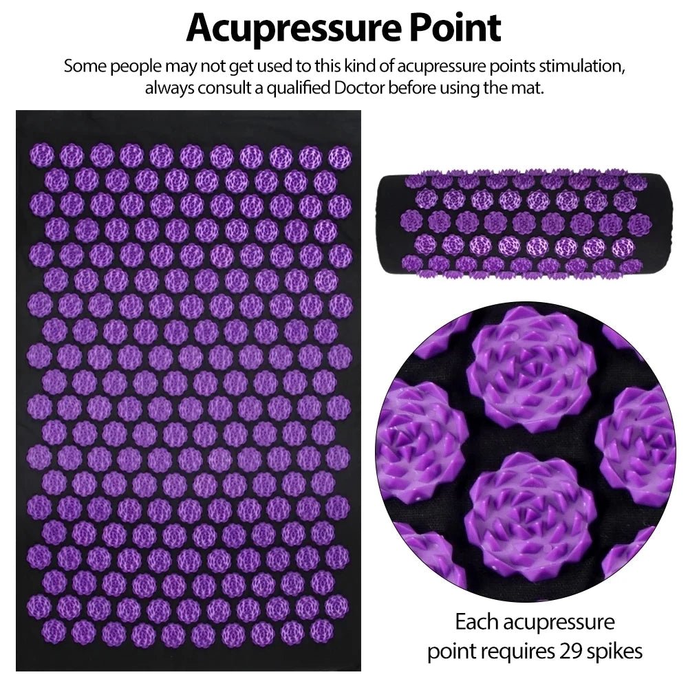 BACKZEN Acupressure Mat & Pillow Set for Muscle Relief and Deep Relaxation 5