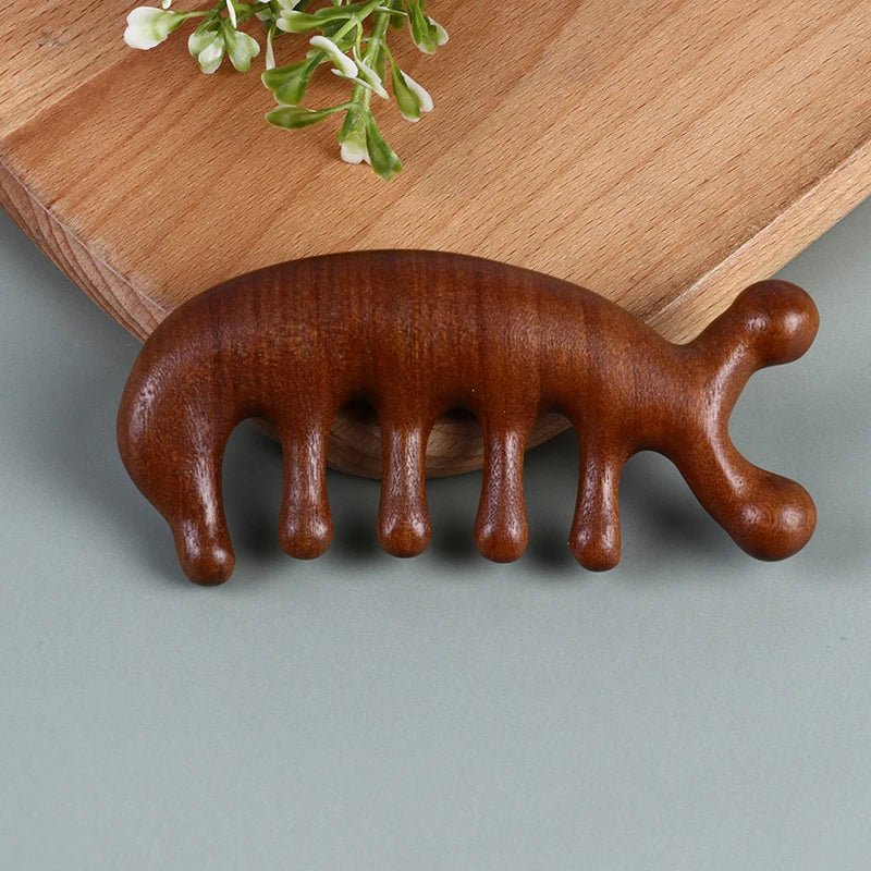  Calmcomb - sandalwood massage comb for healthy scalp and shiny hair-5