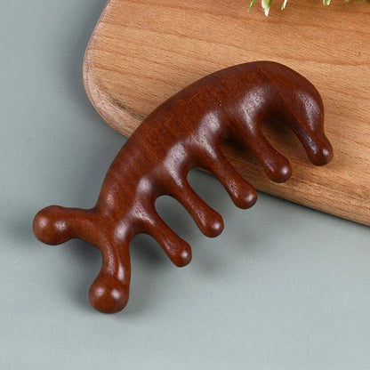  Calmcomb - sandalwood massage comb for healthy scalp and shiny hair-4