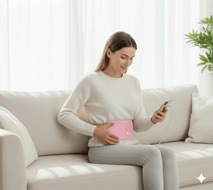 CALMCORE – Almohadilla eléctrica abdominal con calor y vibración