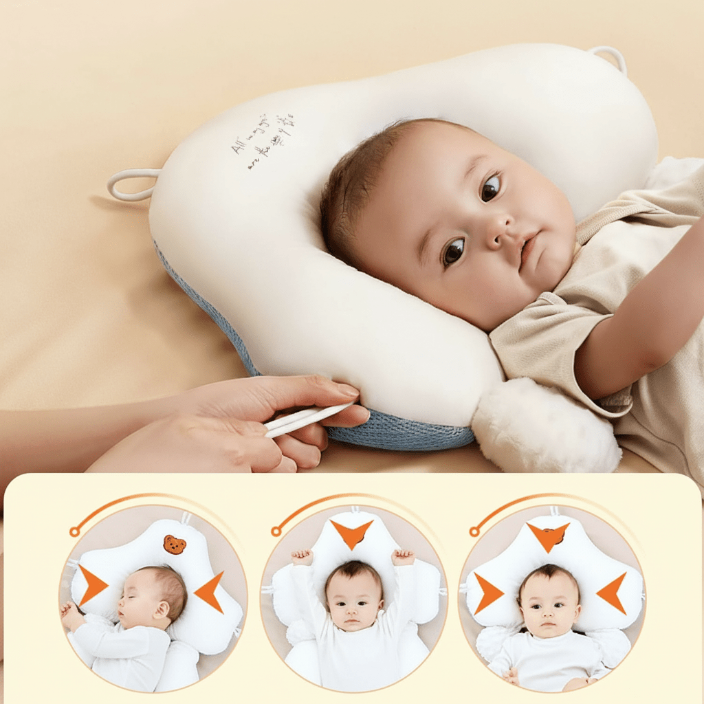 CozyNest - Organic Cotton U-Shape Baby Pillow for Neck Support & Flat-Head Prevention 8