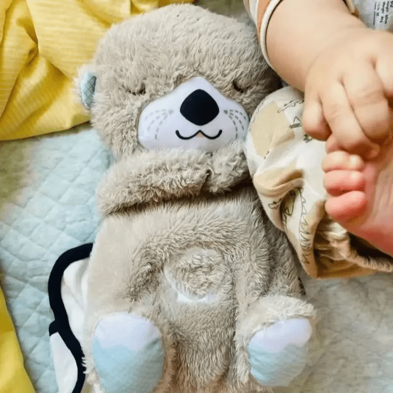 Peluche Nutria Calmaura para Respiración | Compañero de relajación con vibraciones suaves y luz calmante