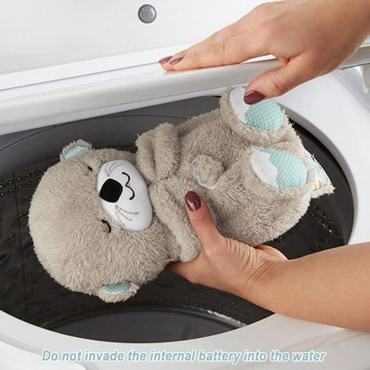 Peluche Nutria Calmaura para Respiración | Compañero de relajación con vibraciones suaves y luz calmante