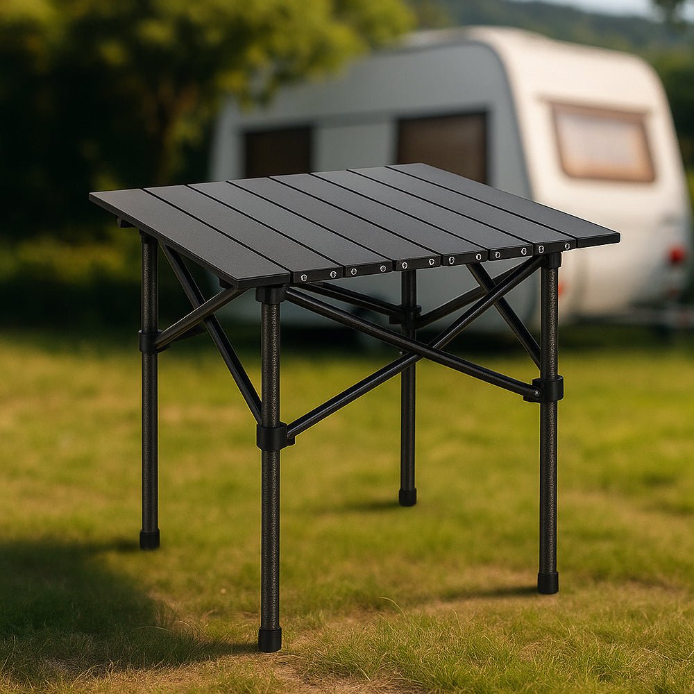 Campflex Table-foldable camping table with X frame & heat-resistant surface 2