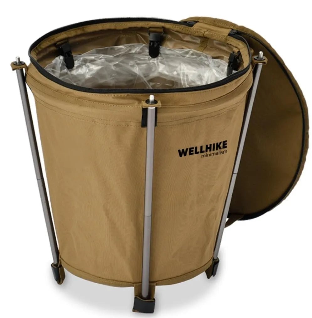 Camptrash bin-foldable camping waste bucket made of oxford fabric with 20l volume & PVC interior feed 4