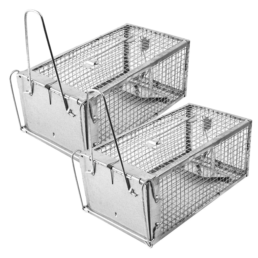 Humane Rodent Control Cage Trap for Mice and Rats - Durable Galvanized Iron, High Sensitivity Auto Lock 6