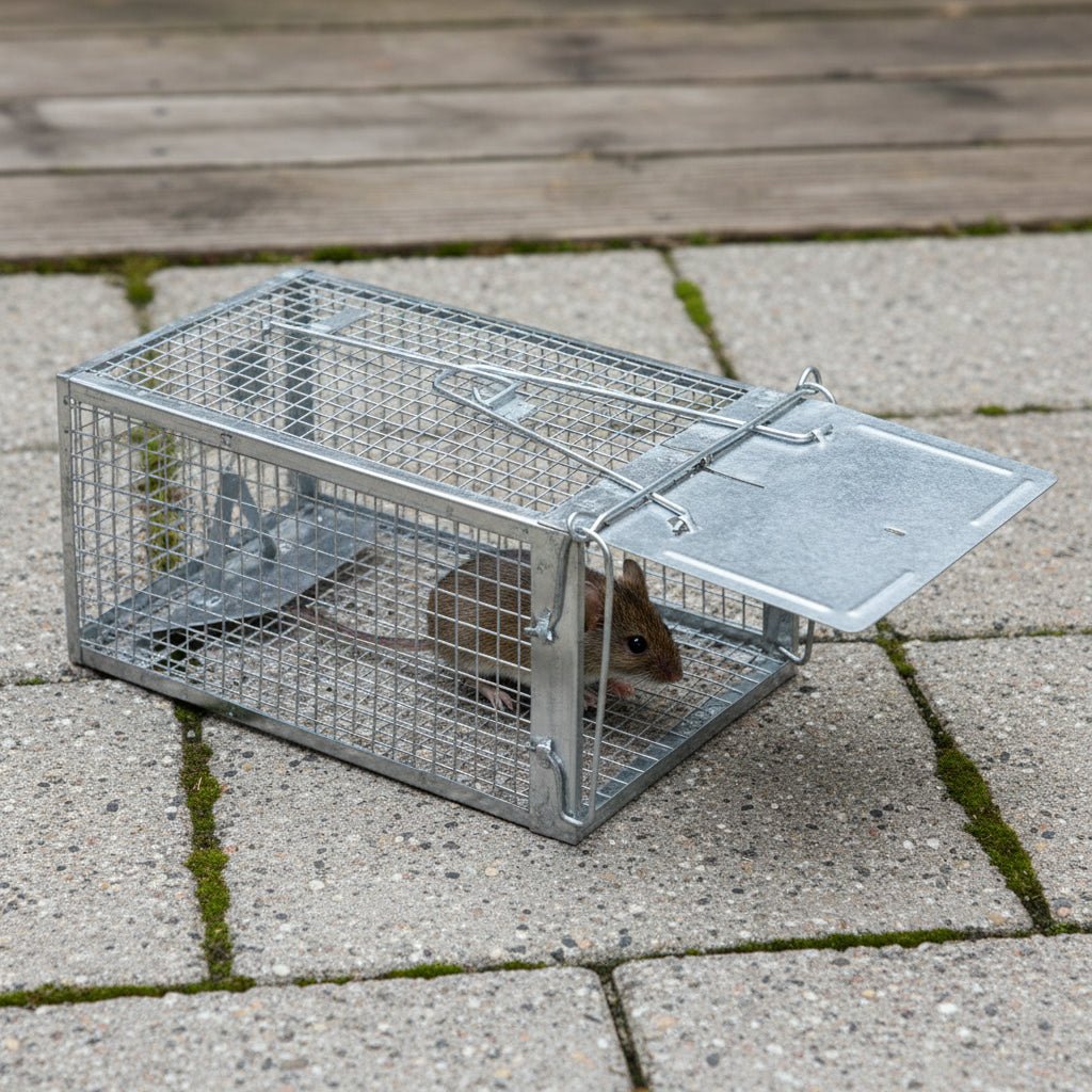 Humane Rodent Control Cage Trap for Mice and Rats - Durable Galvanized Iron, High Sensitivity Auto Lock 7