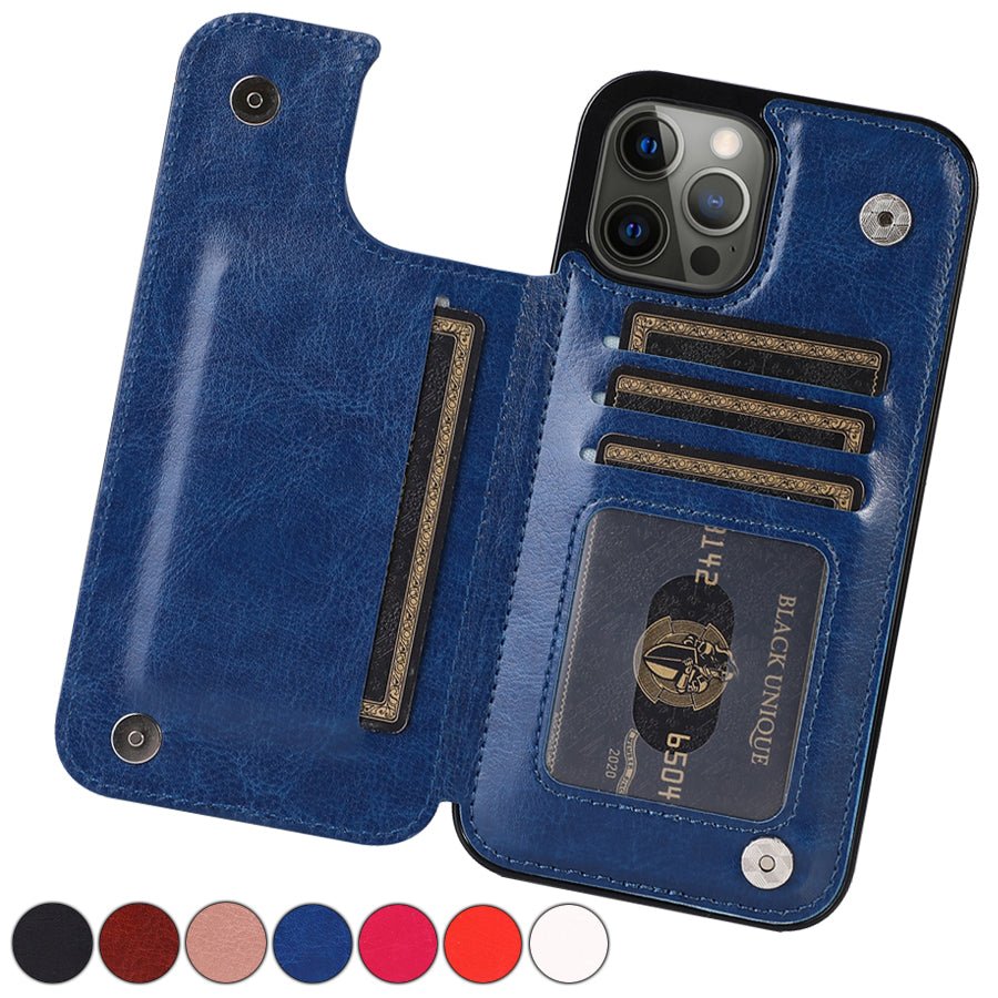 CARDHOLD LEATHER - Elegante custodia per smartphone con scomparti per carte di credito