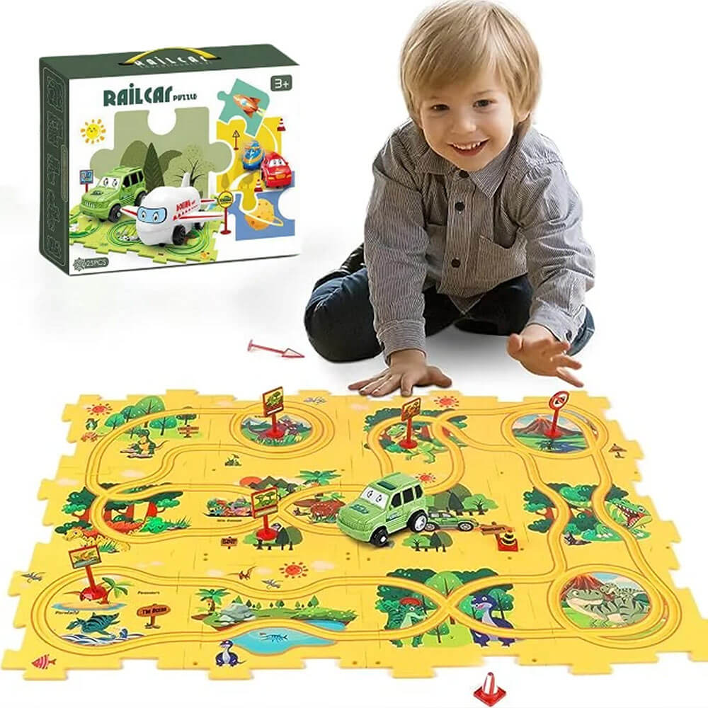 Carpuzzle - Puzzle creativo su pista con auto e accessori
