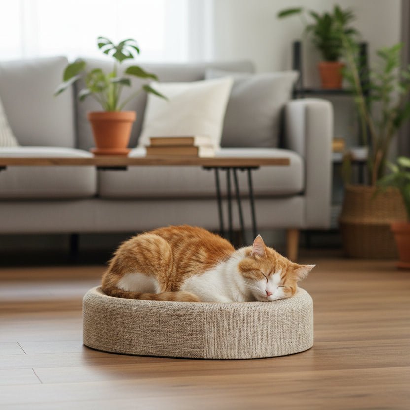 FELINELUX – Sisal Cat Bed Oval Shape for Scratching Comfort and Rest 1